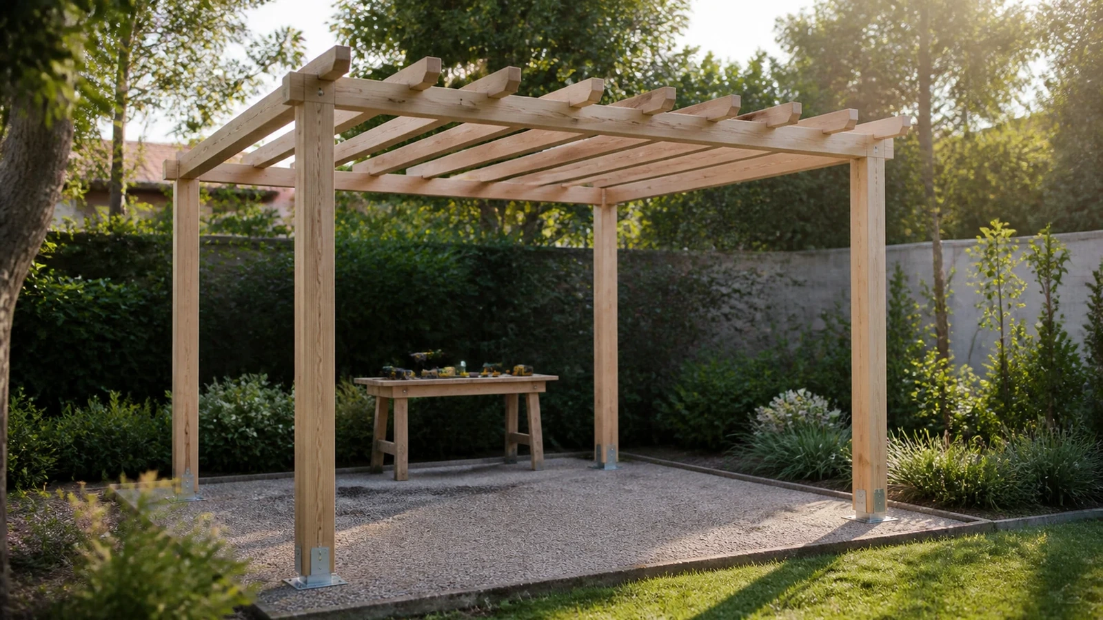 Construire une pergola en bois : préparation, assemblage et entretien — photographie 1