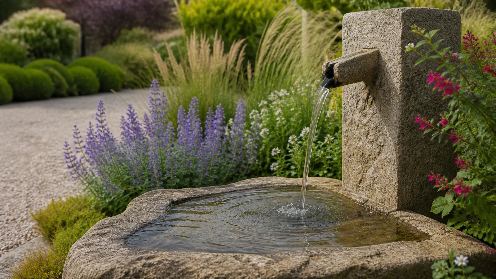 Installer une fontaine de jardin : emplacement, circuit d’eau et entretien — photographie 1